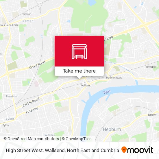 High Street West, Wallsend map