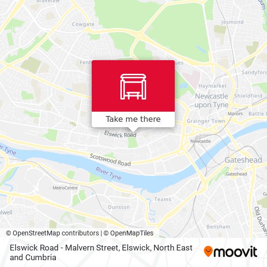 Elswick Road - Malvern Street, Elswick map