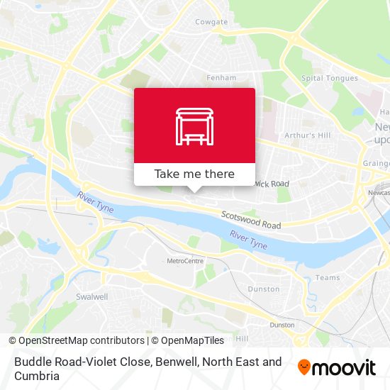 Buddle Road-Violet Close, Benwell map