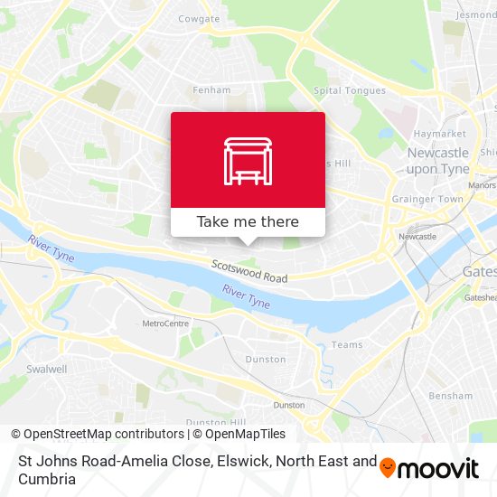 St Johns Road-Amelia Close, Elswick map