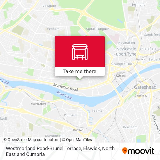 Westmorland Road-Brunel Terrace, Elswick map