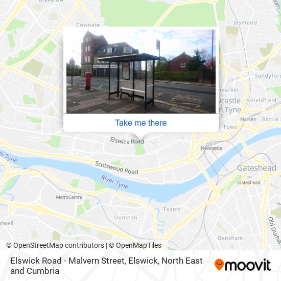 Elswick Road - Malvern Street, Elswick map