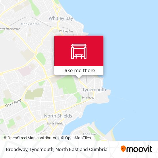 Broadway, Tynemouth map