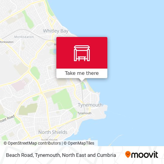 Beach Road, Tynemouth map