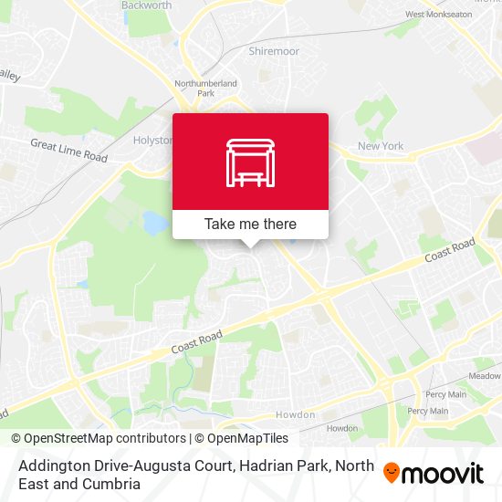 Addington Drive-Augusta Court, Hadrian Park map