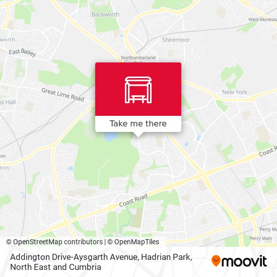 Addington Drive-Aysgarth Avenue, Hadrian Park map