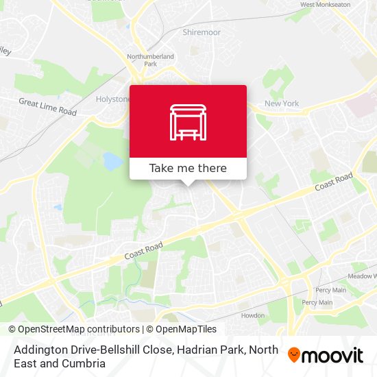 Addington Drive-Bellshill Close, Hadrian Park map