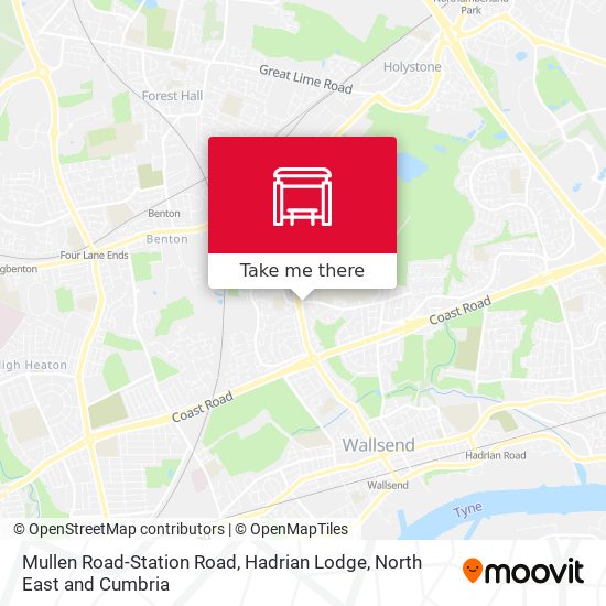 Mullen Road-Station Road, Hadrian Lodge map