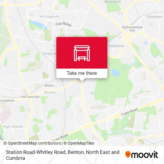 Station Road-Whitley Road, Benton map