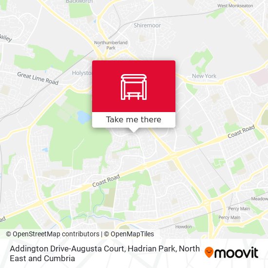 Addington Drive-Augusta Court, Hadrian Park map