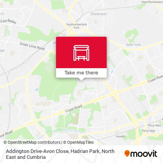 Addington Drive-Avon Close, Hadrian Park map
