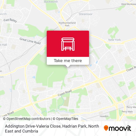 Addington Drive-Valeria Close, Hadrian Park map
