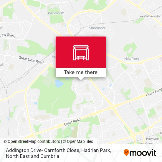 Addington Drive- Carnforth Close, Hadrian Park map