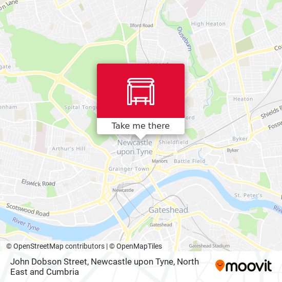 John Dobson Street, Newcastle upon Tyne map