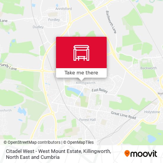 Citadel West - West Mount Estate, Killingworth map