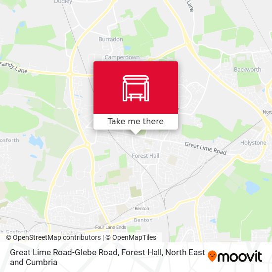 Great Lime Road-Glebe Road, Forest Hall map