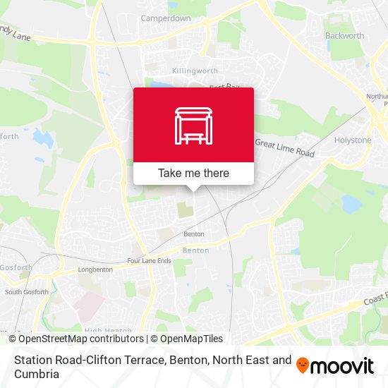 Station Road-Clifton Terrace, Benton map