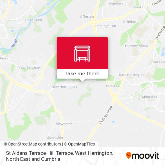 St Aidans Terrace-Hill Terrace, West Herrington map