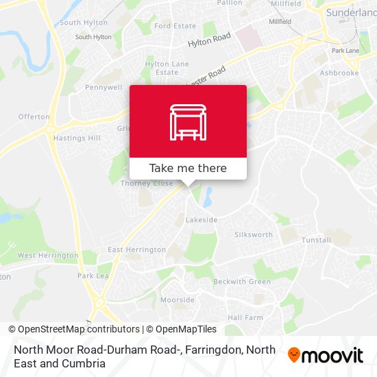 North Moor Road-Durham Road-, Farringdon map