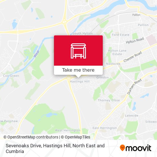 Sevenoaks Drive, Hastings Hill map