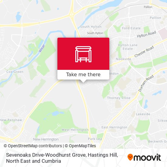 Sevenoaks Drive-Woodhurst Grove, Hastings Hill map