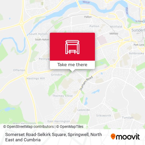 Somerset Road-Selkirk Square, Springwell map