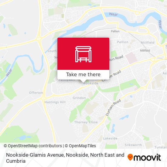 Nookside-Glamis Avenue, Nookside map