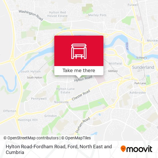 Hylton Road-Fordham Road, Ford map