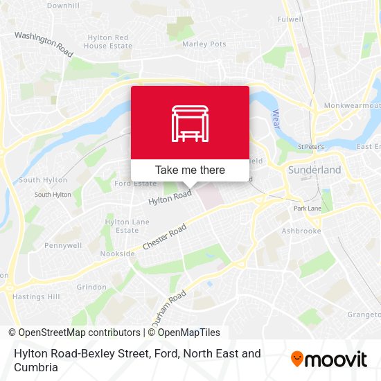Hylton Road-Bexley Street, Ford map