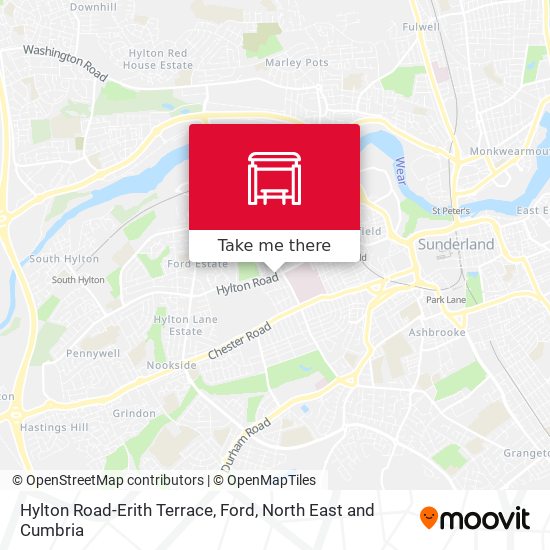 Hylton Road-Erith Terrace, Ford map