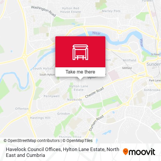 Havelock Council Offices, Hylton Lane Estate map