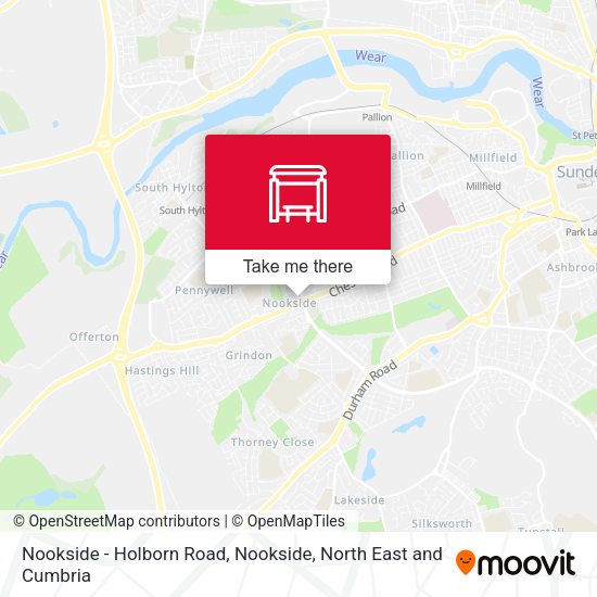 Nookside - Holborn Road, Nookside map