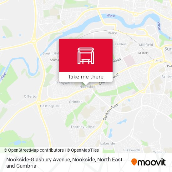 Nookside-Glasbury Avenue, Nookside map