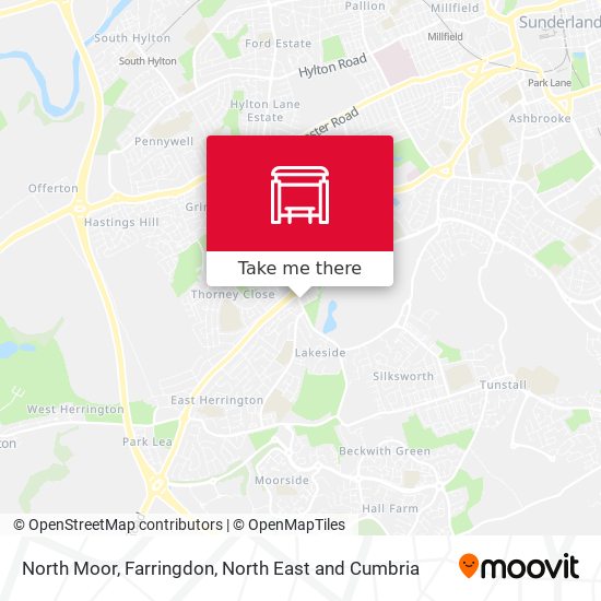 North Moor, Farringdon map