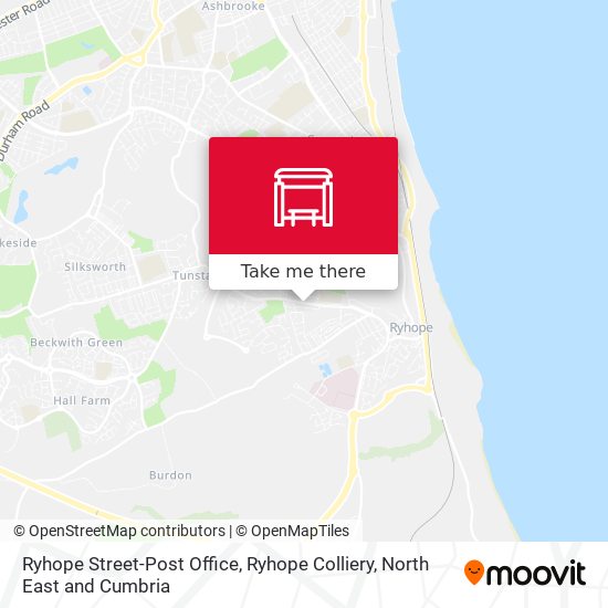 Ryhope Street-Post Office, Ryhope Colliery map
