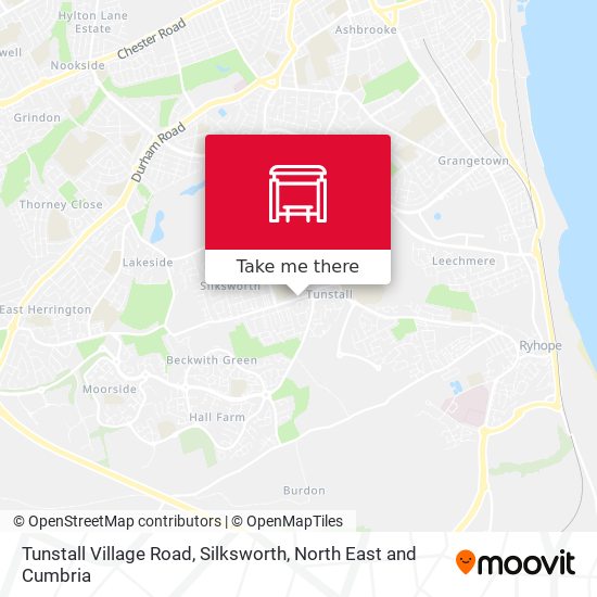 Tunstall Village Road, Silksworth map