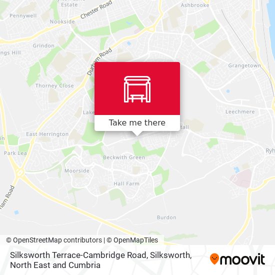 Silksworth Terrace-Cambridge Road, Silksworth map