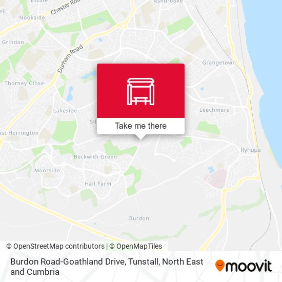 Burdon Road-Goathland Drive, Tunstall map