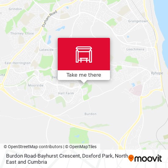 Burdon Road-Bayhurst Crescent, Doxford Park map