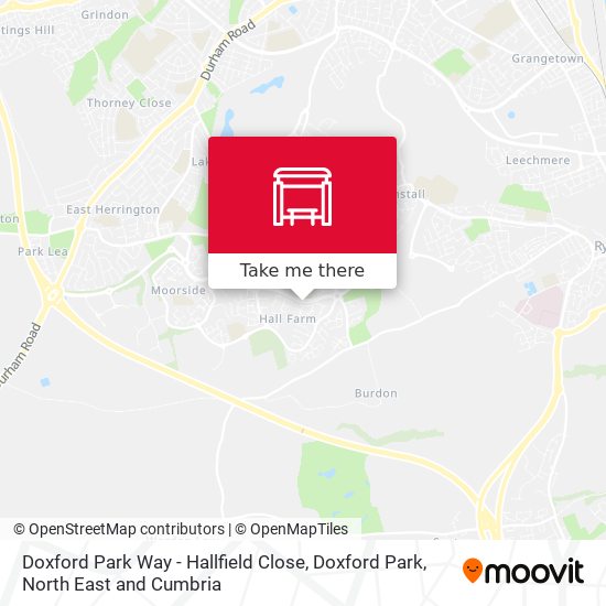 Doxford Park Way - Hallfield Close, Doxford Park map