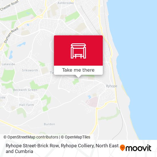 Ryhope Street-Brick Row, Ryhope Colliery map