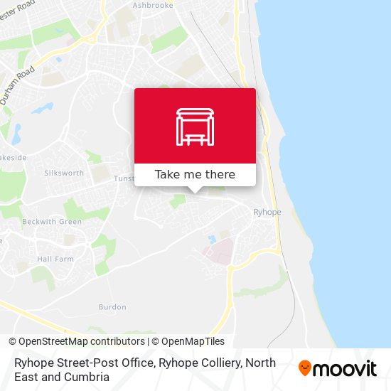 Ryhope Street-Post Office, Ryhope Colliery map