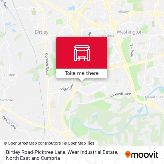 Birtley Road-Picktree Lane, Wear Industrial Estate map