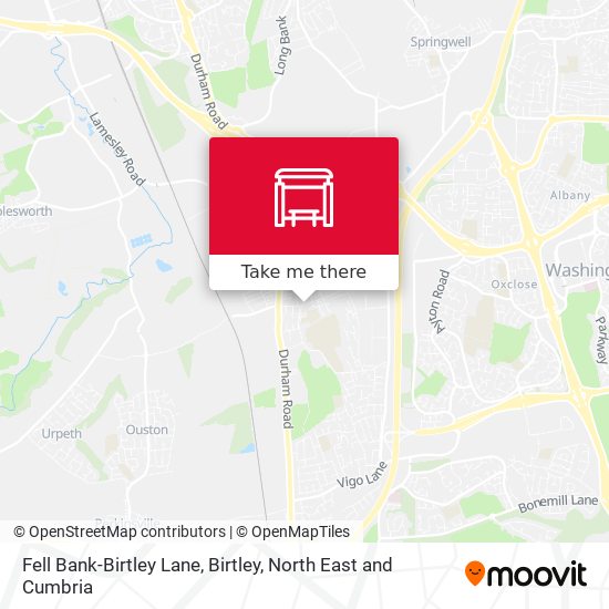 Fell Bank-Birtley Lane, Birtley map