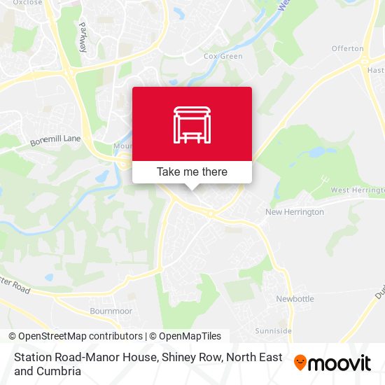 Station Road-Manor House, Shiney Row map