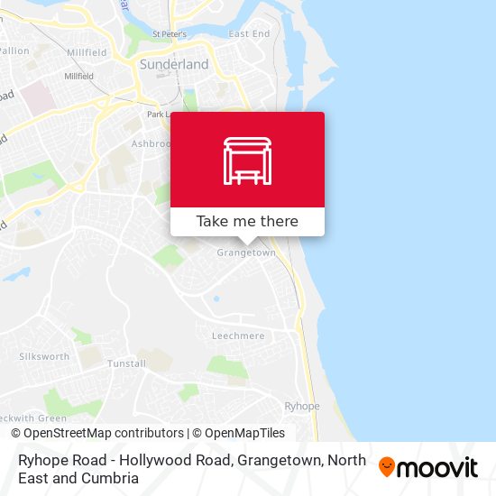 Ryhope Road - Hollywood Road, Grangetown map