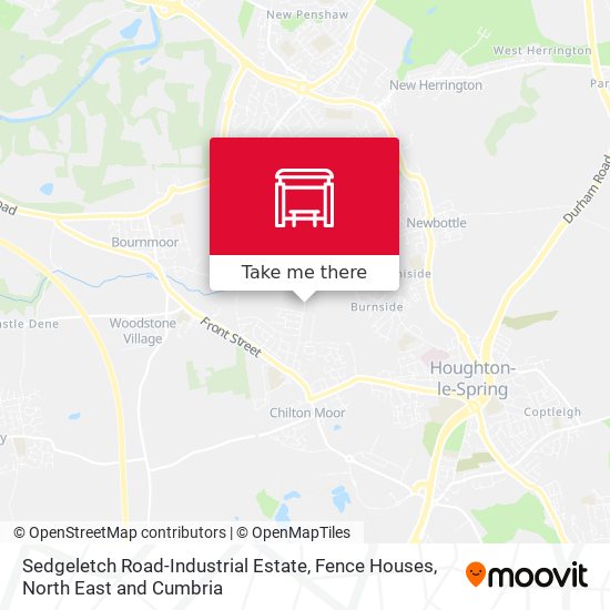 Sedgeletch Road-Industrial Estate, Fence Houses map