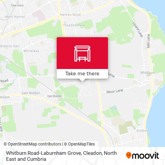 Whitburn Road-Laburnham Grove, Cleadon map