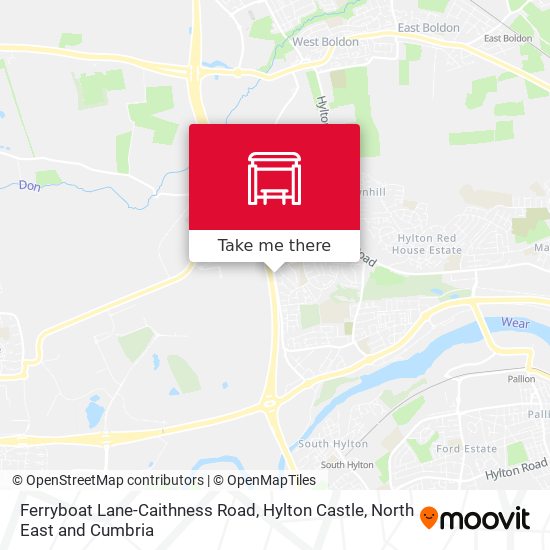 Ferryboat Lane-Caithness Road, Hylton Castle map