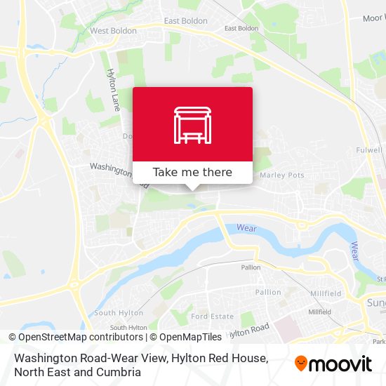Washington Road-Wear View, Hylton Red House map